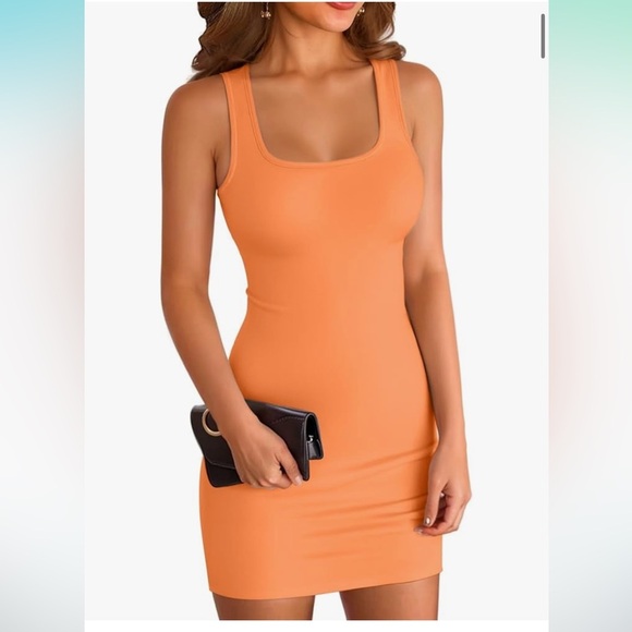 Summer Tank Dresses Ribbed Bodycon Mini Sleeveless Casual Fitted Pencil Dresses - Picture 1 of 7